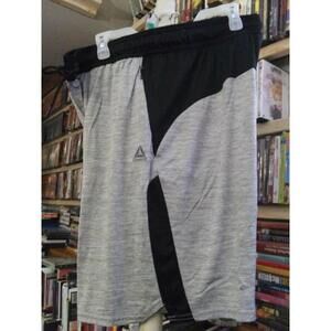 Rare 2 tone REEBOK grey-gray/black Extra Large Mens Shorts athletic Bag 45